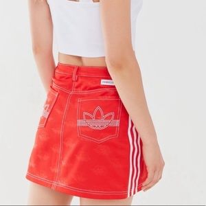 Adidas red hot mini skirt